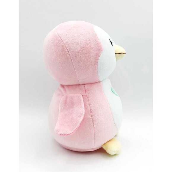 Ty Baby Plush Stuffed 8" Pink Penguin Green Heart Penny Lovey Soft Plush 2017 - Picture 3 of 5
